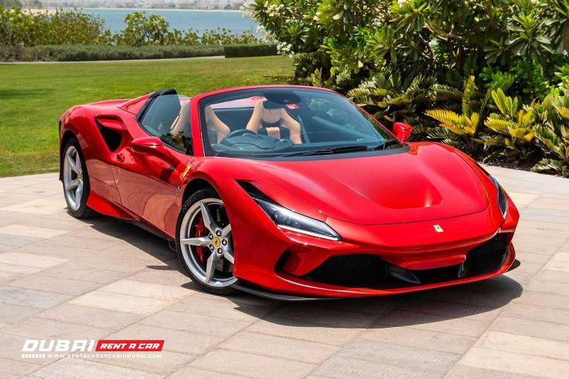 Red Ferrari F8 Tributo Spyder 2021
