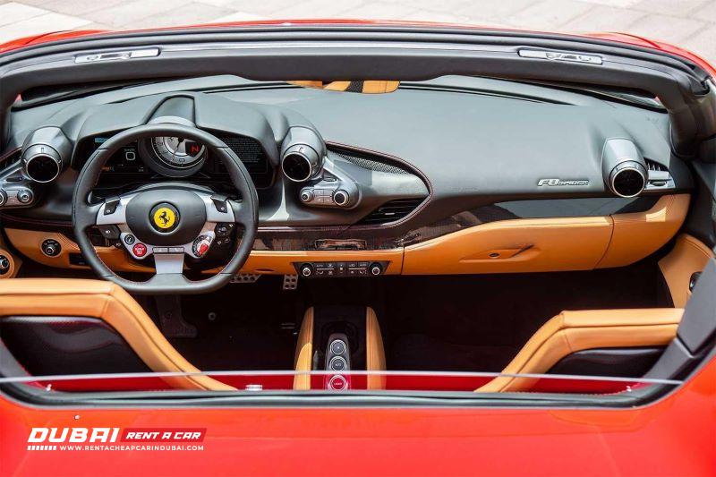 Red Ferrari F8 Tributo Spyder 2021