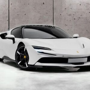 White Ferrari SF90 Spyder 2023