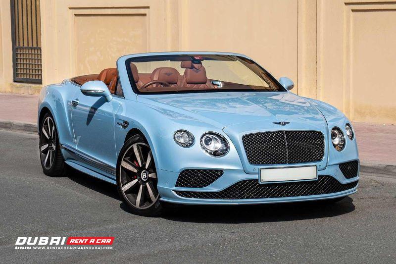 Blue Bentley Continental GT Convertible 2018