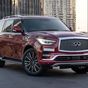 Red Infiniti QX80 2021